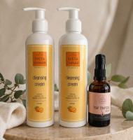 2 очищающих крема Апельсин + Сыворотка против выпадения и для роста волос с пептидами